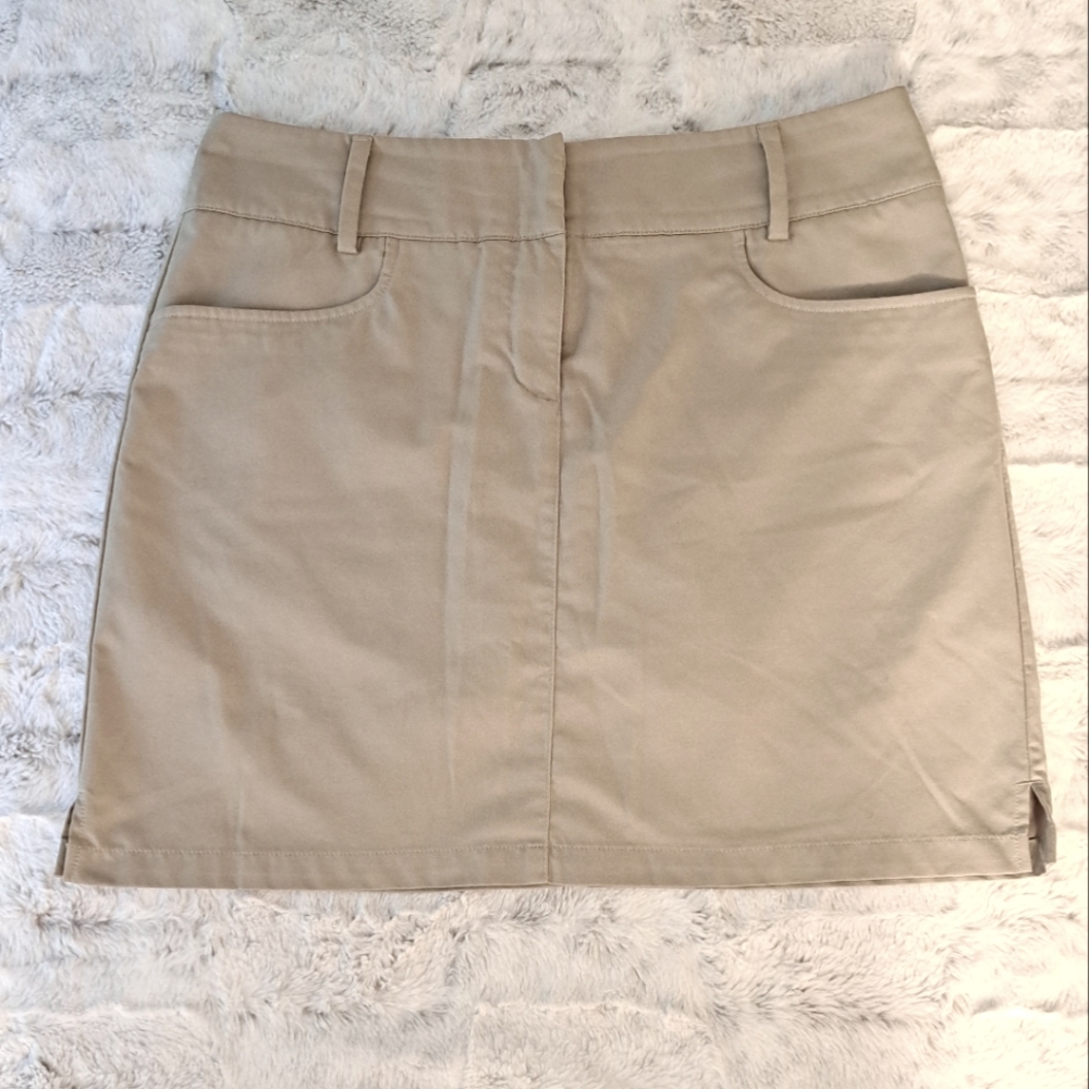 Adidas Climacool tennis golf athletic sport lined tan skirt. Size 8.
